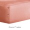 Cotton Rich 144 Thread Count Bed Sheet Set – Burnt Coral, Twin/Full/Queen/King (3 & 4 Piece Options)